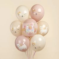 Шар (12''/30 см) Кошечка с бантом